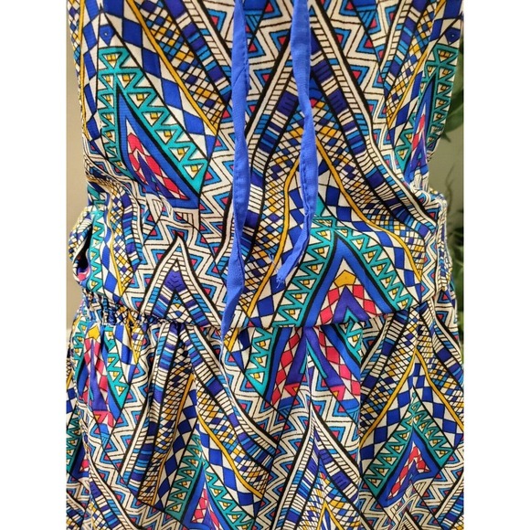 Lara Ethnics Women's Multicolor Sleeveless Off The Shoulder Knee Length Dress M - Picture 3 of 11